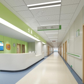 现代医院护士站3D模型下载